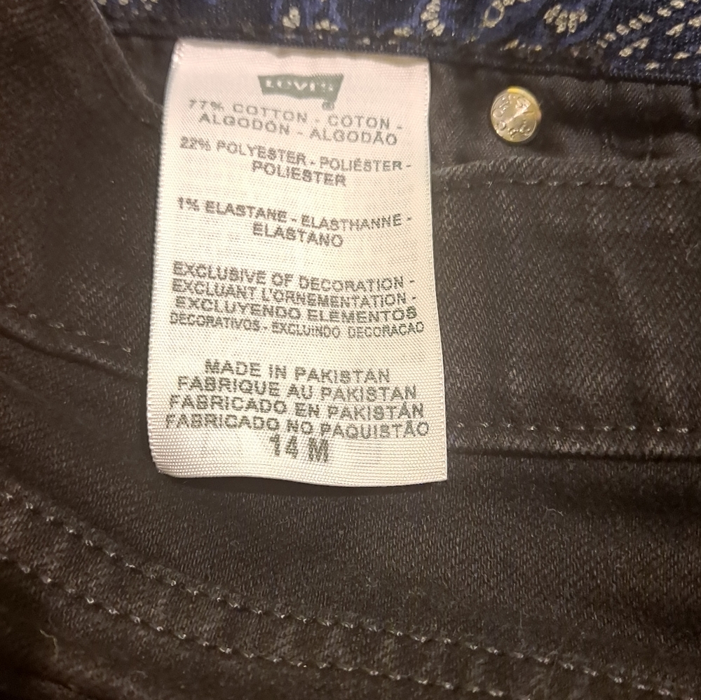 Black denim jeans